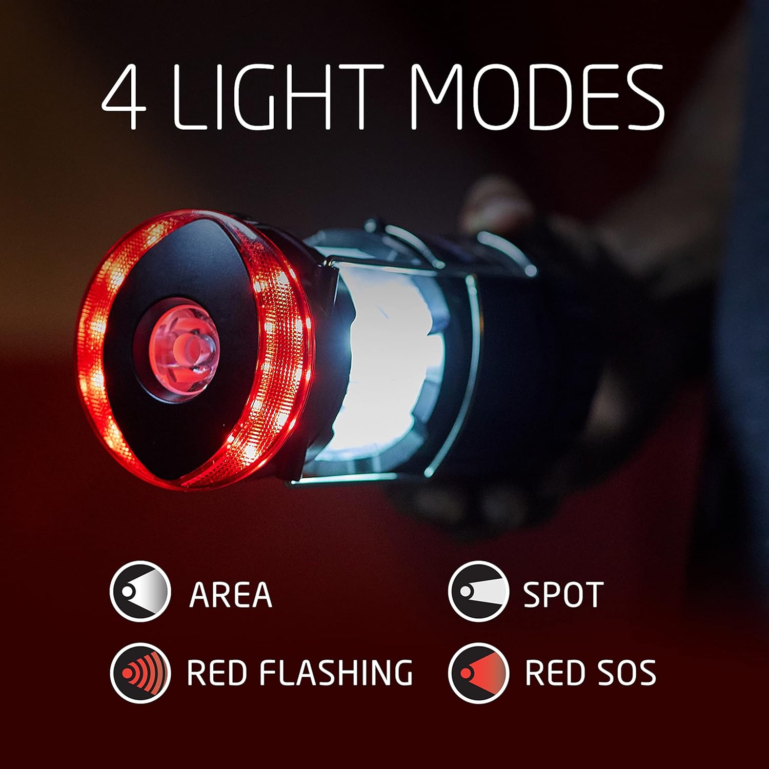 Eveready LED Camping Lanterns (4-Pack), Hybrid Power Rechargeable Collapsible Lantern Flashlights, Ultra Bright Tent Lights for Outdoors, Camping, Fishing, Emergency Black , one Size - Image 5