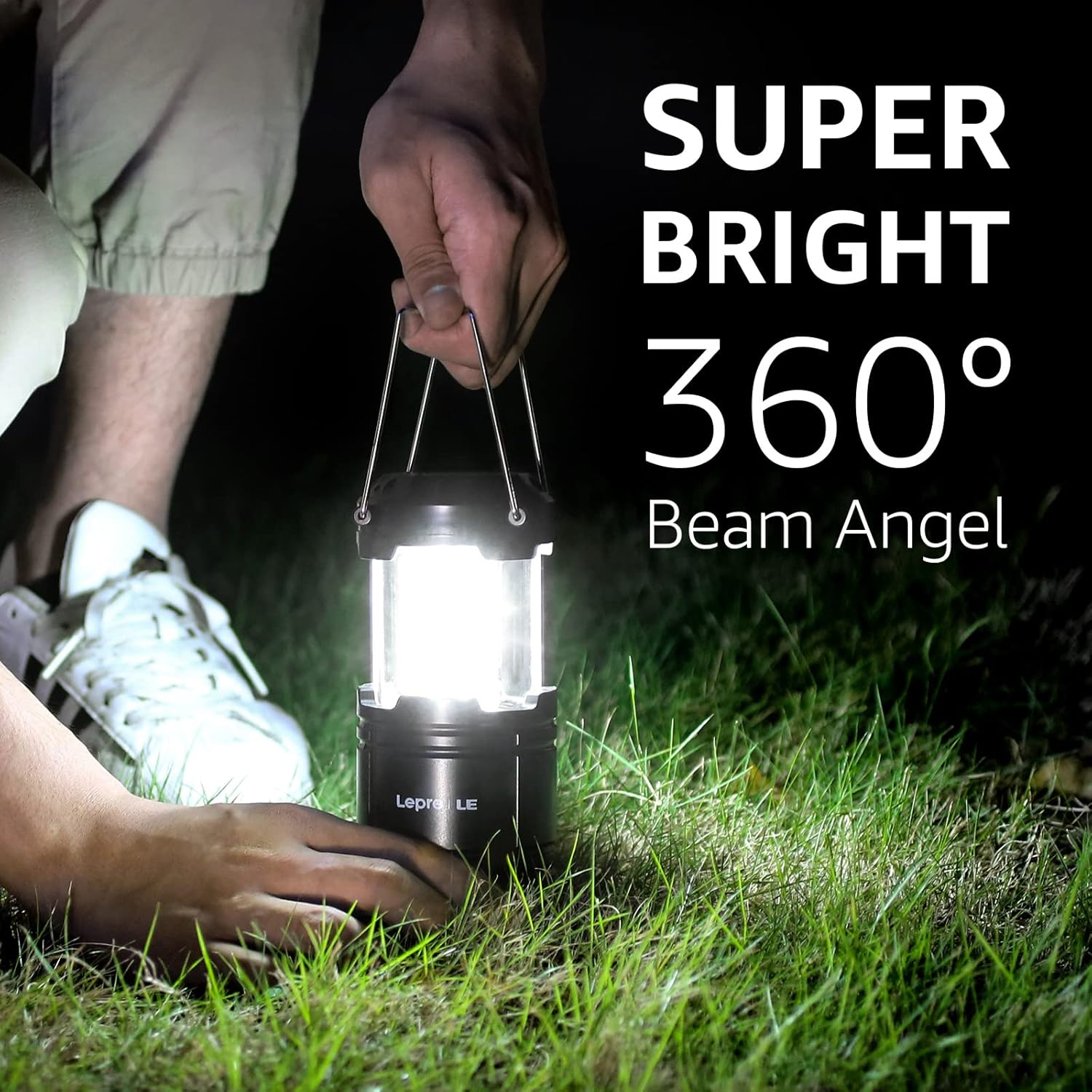 Lepro LED Camping Lanterns Battery Powered, Collapsible, IPX4 Water Resistant, Outdoor Portable Lights for Emergency, Hurricane, Storms and Outages - Image 3