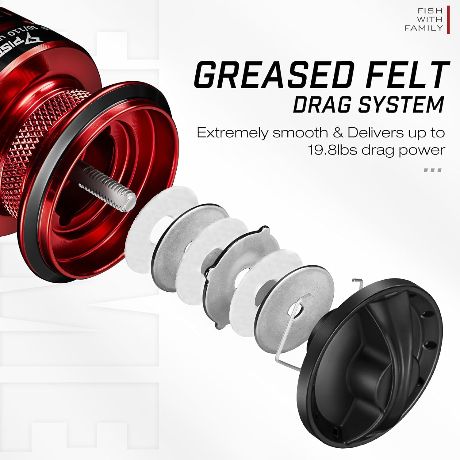 Piscifun Flame Spinning Reels, Lightweight 9+1BB Ultra Smooth Spinning Fishing Reels, 19.8LBs Max Drag, 500, 1000, 2000, 3000, 4000, 5000 Series, Red & Gold & Blue - Image 2