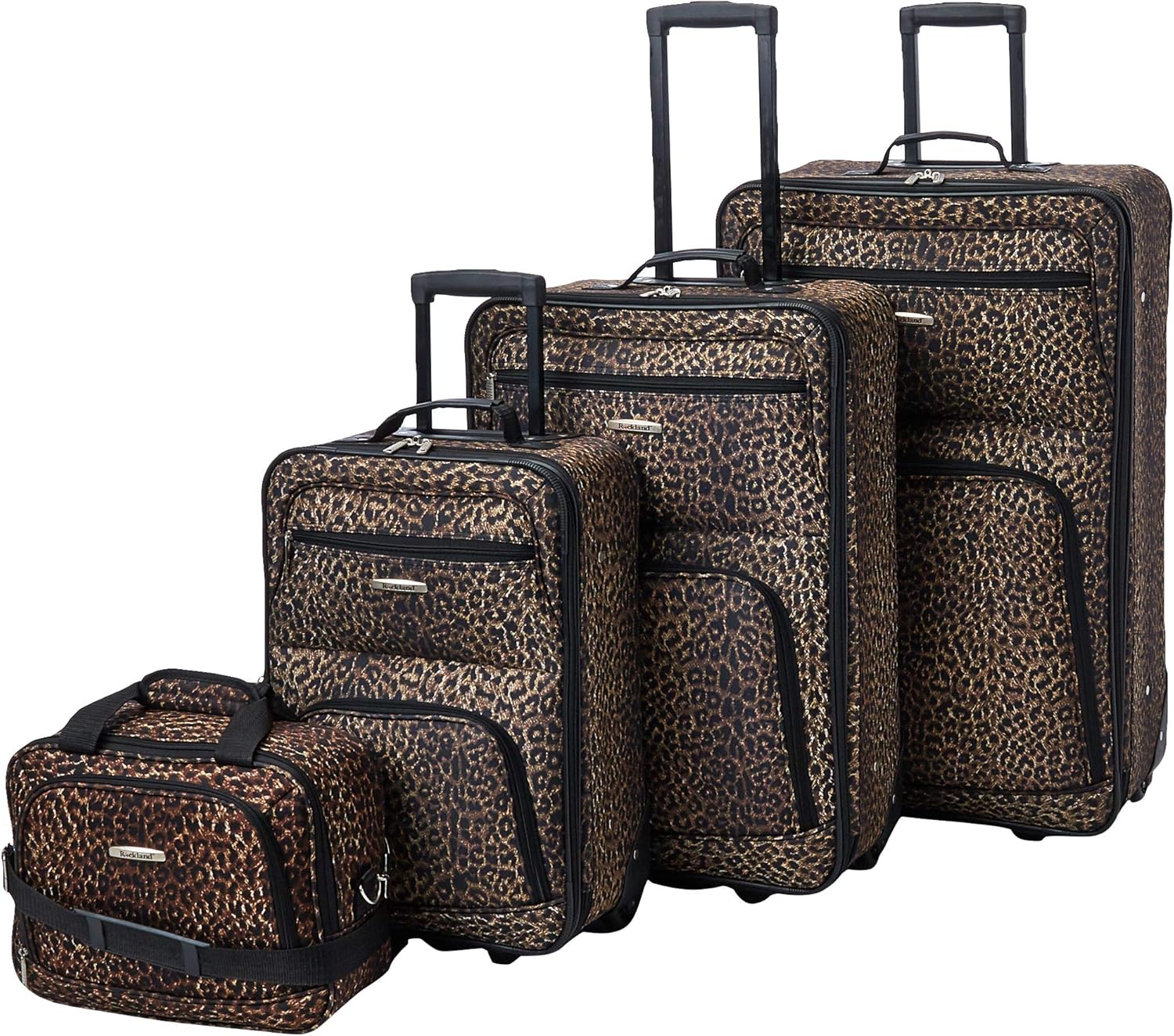 Jungle Softside Upright Luggage, Leopard, 4-Piece Set (14/19/24/28)