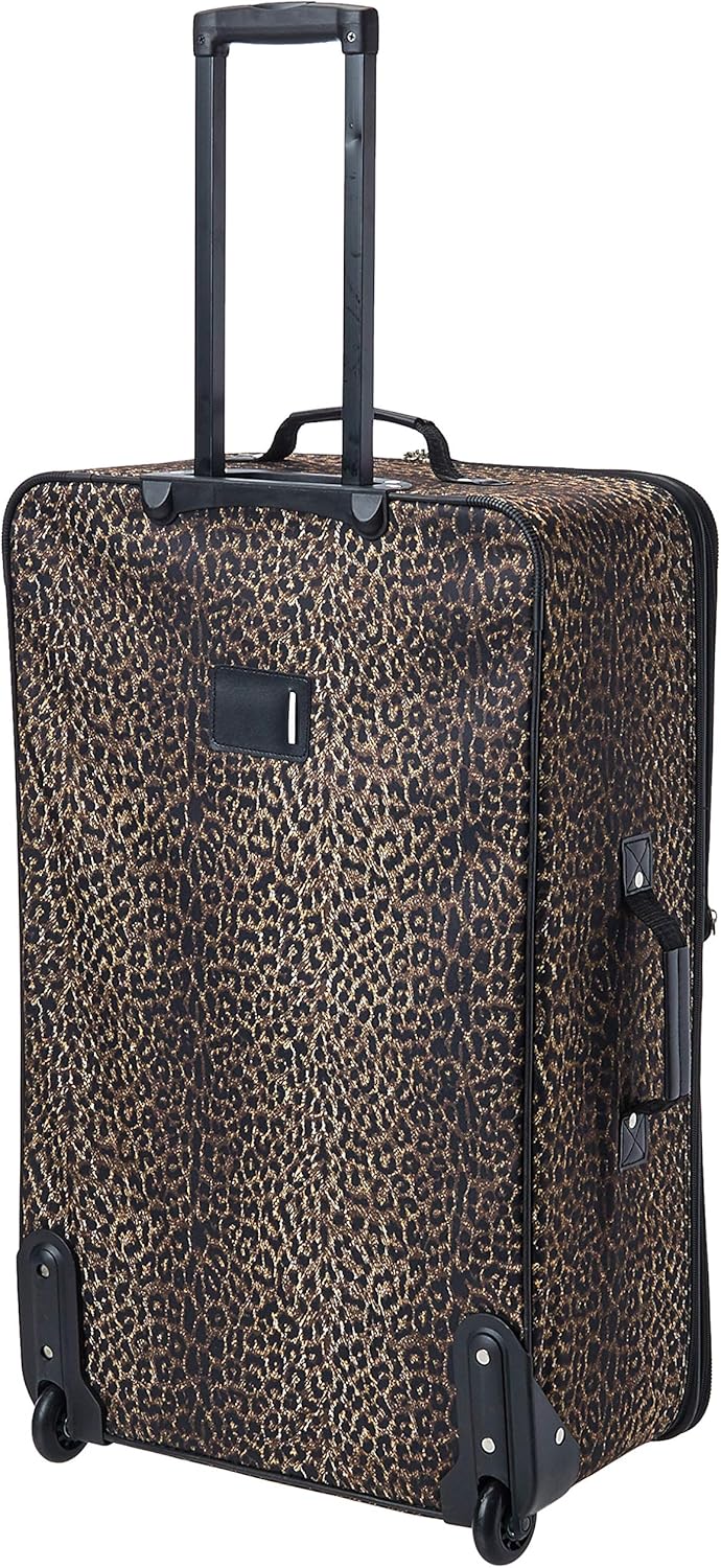 Jungle Softside Upright Luggage, Leopard, 4-Piece Set (14/19/24/28) - Image 2