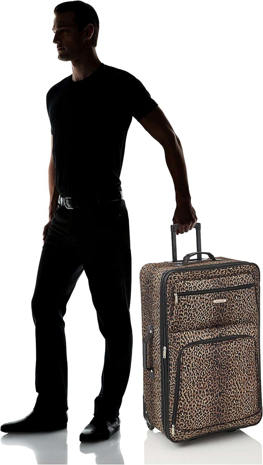 Jungle Softside Upright Luggage, Leopard, 4-Piece Set (14/19/24/28) - Image 8