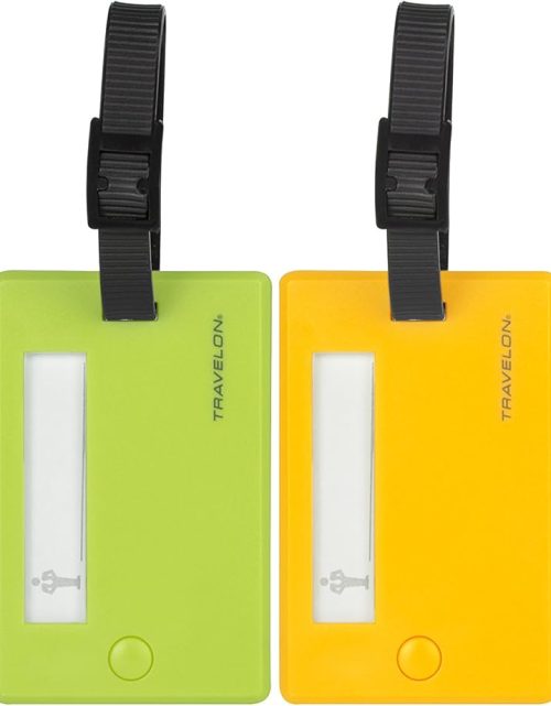 Set of 4 Assorted Color Luggage Tags, One Size