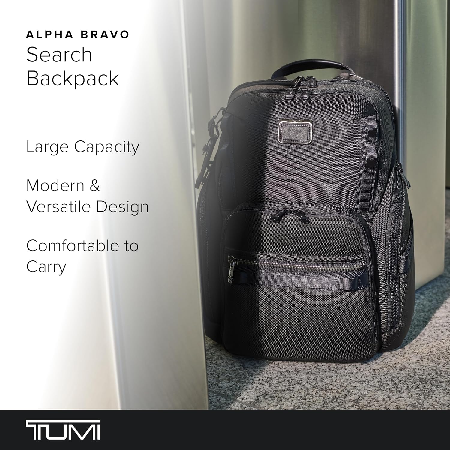 TUMI - Alpha Bravo Search Backpack - Laptop Backpack for Men & Women - Backpack for Work & Travel - 17.0" X 14.0" X 8.3" - Black - Image 5